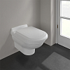 Villeroy Boch Hommage, Унитаз навесной, горизонтальный выпуск, размер 37x60см, с антигрязевым покрытием CeramicPlus, цвет: белый