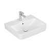 Villeroy&Boch O.novo раковина 55x46x17.5см., 1 отв., подвесная, с переливом, цвет: альпийский белый