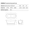 Dea Design Elegant Ванна 175x75x68см., отдельностоящая, Glasstech, прозрачная смола, цвет: Emerald R3