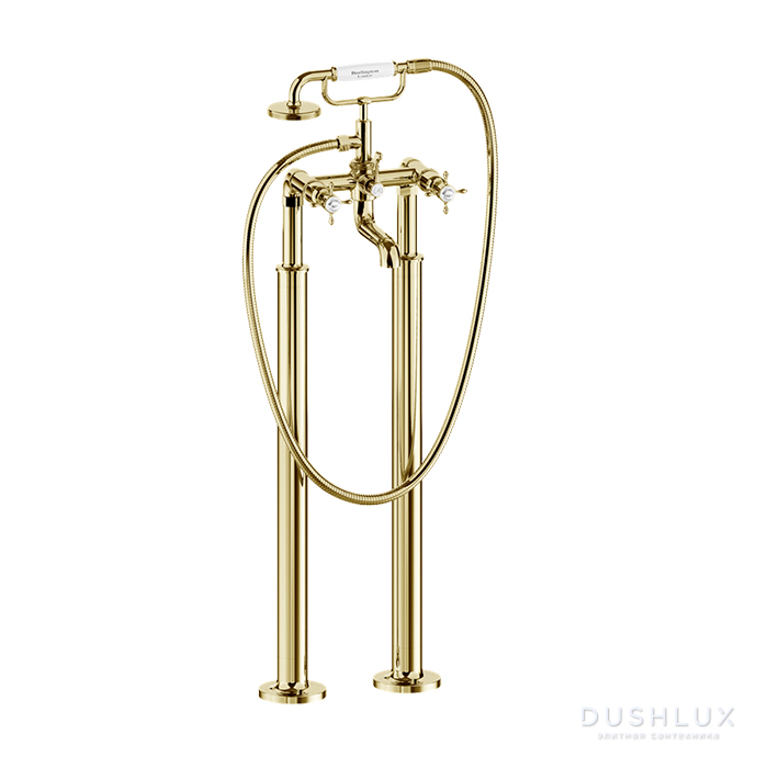 Фото Burlington Guild Смеситель для ванны, напольный, цвет: золото