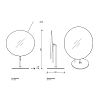 Decor Walther Round SPT 71 Косметическое зеркало 20.5xh30.5см, настольное, увел. 3x, цвет: хром