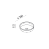 Agape Undici Раковина накладная Ø39см., без отв., без перелива, с донным клапаном, Solid surface, цвет: белый матовый