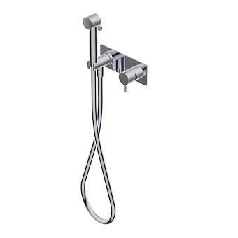 Ritmonio Toilet accessories Гигиенический душ, со смесителем, внешняя часть, цвет: Brushed