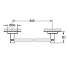 Grohe Essentials Полотенцедержатель 60см, подвесной, цвет: хром