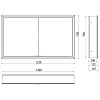 EMCO Prime Зеркальный шкаф 120x70см., с подсветкой, встраиваемый, 2 двери, 2 полки, розетка, цвет: черный