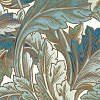 Devon&Devon Decor Slabs Керамогранит 120x240см, универсальная, глазурованнаный, декор: acanthus golden blue