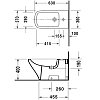 Duravit DuraStyle Биде напольное 63x37см., приставное, 1 отв., с креплением, цвет: белый