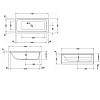 Duravit D-Code Ванна 170x50x51.5 см, встраиваемая, с 1 наклоном для спины, выпуск центральный, цвет: белый