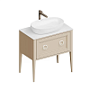 Kerama Marazzi Plaza Classic Тумба напольная 80см, 1+1 ящик, цвет: капучино матовый