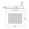 BOSSINI DREAM-RECTANGULAR Верхний душ 570x470 мм, с 12 LED RGB, блок питания/управления, Cromoterapia, цвет: хром