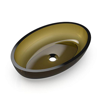 Knief Oval Shape Раковина 55x37x13см., накладная, без отв., из полимерного материала, цвет: Pyrit # 030