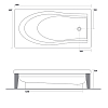 Kerasan Bentley Ванна 180x80см., crystal-tech, с ножками и донным клапаном, цвет: белый/темный ясень