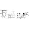 Villeroy&Boch O.novo Унитаз 36x56см., подвесной, безободковый, с гориз. выпуском, цвет: альпийский белый