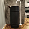 Agape Nivis Раковина напольная 43xh90см, слив в пол, без отв., цвет: bianco/grigio scuro
