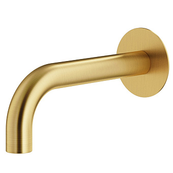 Plumberia Selection IXO Излив для ванны 21см., настенный, цвет: золото брашированное