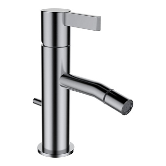 Laufen Kartell Смеситель для биде, на 1 отв, с донным клапаном, излив 110 мм, цвет: нержавеющая сталь