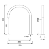 CEA Design FREE IDEAS Излив для раковины 30см., поворотный, цвет: нержавеющая сталь