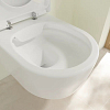 Villeroy&Boch Avento Унитаз 37x31см., подвесной, безободковый, с гориз. выпуском, с сиденьем микролифт, цвет: альпийский белый