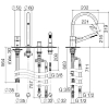 Dornbracht Meta Смеситель для ванны, на 4 отв., на борт, цвет: чёрный матовый