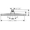Hansgrohe Crometta E Верхний душ 24см., потолочный/настенный, 1jet, цвет: черный матовый