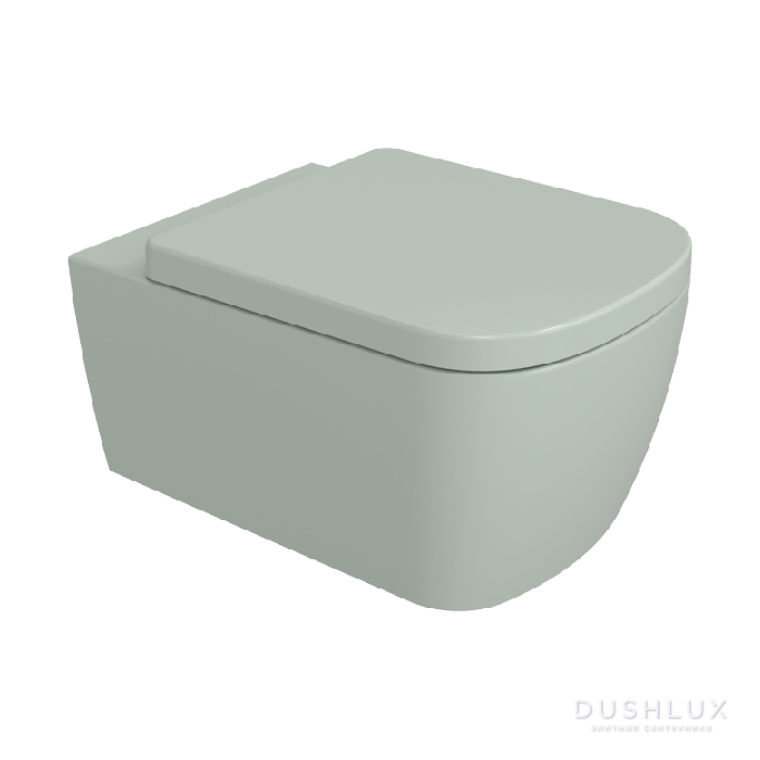 Фото Flaminia Play Унитаз 52x36см, подвесной, безободковый, цвет: Verde Giada