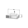 Duravit D-Neo Тумбочка подвесная компакт 100x55x26 см, раковина, 1 открытое отделение на левой стороне, цвет: Black Oak