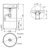 Salini Armonia 01 Раковина напольная 45x45x85/95см., без отв., без перелива, с донным клапаном, материал: S-Stone, цвет: RAL9005 матовый