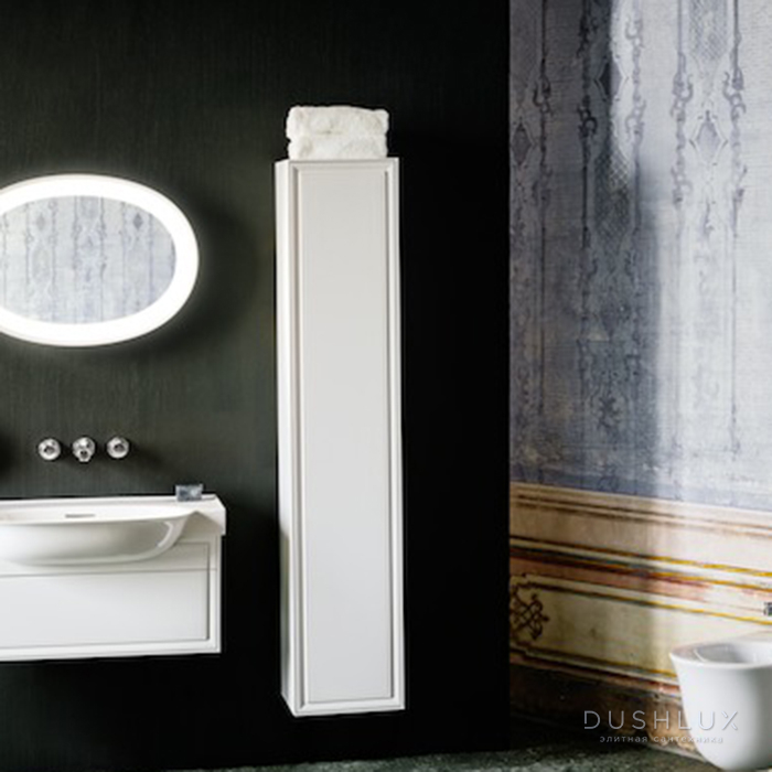 Фото Laufen New Classic Колонна высокий подвесной 32x32x160см, 4 полочки, 1 дверка - петли слева, цвет: белый глянцевый