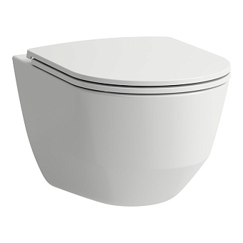 Laufen Pack Pro Комплект: унитаз подвесной 36x53см, безободковый, сиденье Slim с микролифтом, цвет: белый глянец