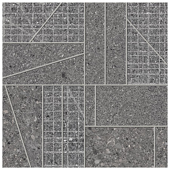 Ergon GrainStone Керамогранит 30x30x0.95см, универсальная, глазурованный, цвет: Mosaico Big mix Dark naturale