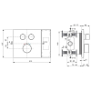 Ideal Standard Ceratherm Navigo Solos Смеситель для душа, встраиваемый, термостатический, цвет: Silk Black (Черный матовый)