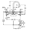 Grohe Atrio Смеситель на 3 отв., для раковины, цвет: сталь