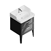Kerama Marazzi Pompei Тумба 60см., напольная, 2 ящика, цвет: черный глянцевый