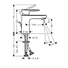 Hansgrohe Vernis Blend Смеситель для раковины 100, на 1 отв, с донным клапаном, излив 108мм, h88мм, цвет: хром