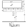 Kerasan Cento Раковина 120x45 cм, 1 отв., цвет: белый