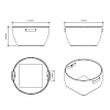 Decor Walther Basket KORB Коробка универсальная 47x44x23см., настольная, цвет: ротанг светлый