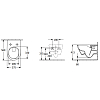 Villeroy&Boch Subway 2.0 Унитаз 37х56х36.5см., подвесной, DirectFlush, CeramicPlus, цвет: Graphite