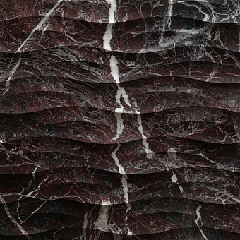 Lithos Design Wavy Натуральный камень 60x60x2см, настенный, материал: мрамор rosso levanto/fondo