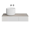 Kerama Marazzi Magica Тумба 115.4х48.5х22см., подвесная, 2 ящика, цвет: утренний серый матовый