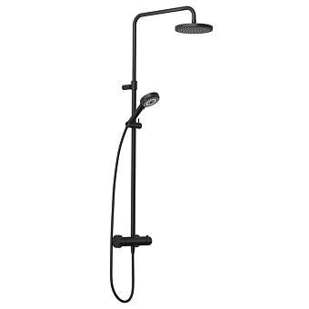 Kludi-Dive S Dual Shower System с термостатом, цвет: черный матовый