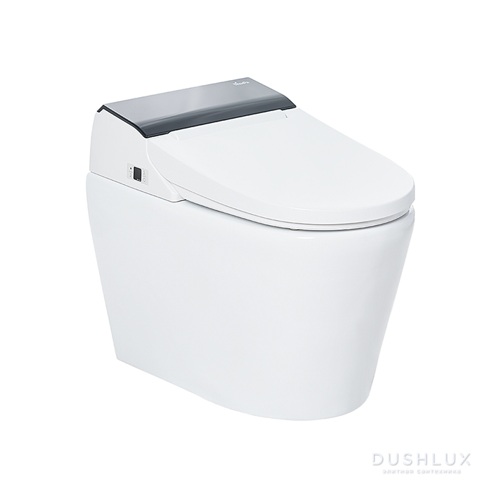 Фото SensPa Tankless Электронный унитаз 39x67x55см, напольный, TCB-8100B, цвет: белый/черный