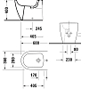 Duravit Me by Starck Биде напольное 37x60см., приставное , 1 отв., с креплением, цвет: белый