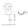 Azzurra Elegance Circle раковина чаша 40x40x20см., без отв., цвет: Tortora