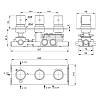 Ideal Standard Ceratherm C100 Смеситель для душа, встраиваемый, термостатический, на 3 выхода, цвет: хром