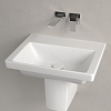 Villeroy&Boch Subway 3.0 Раковина 55х44х16.5см., без отв., подвесная, с антигрязевым покрытием CeramicPlus, без перелива, цвет: альпийский белый