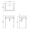 Devon&Devon Etoile Консоль 70х53см, с раковиной на 3 отверстия, цвет: хром/белый