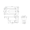 Villeroy&Boch Oberon Ванна встраиваемая 160x75x45см, прямоугольная, цвет: белый