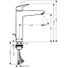 Hansgrohe Logis Смеситель для раковины, 1 отв., с донным клапаном, цвет: черный матовый