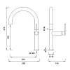 CEA Design INNOVO Смеситель для кухни, 1 отв., с поворотным изливом, цвет: нержавеющая сталь