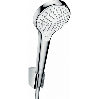 Hansgrohe Croma Select S Vario Porter Душевой гарнитур: ручной душ, с держателем, цвет: хром/белый